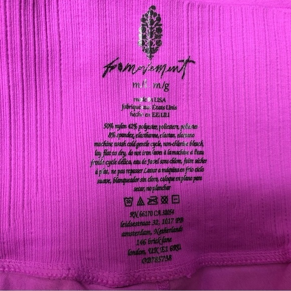 Free People FP Movement Good Karma Bike Shorts in Neon Magenta Size M/L - Picture 8 of 9